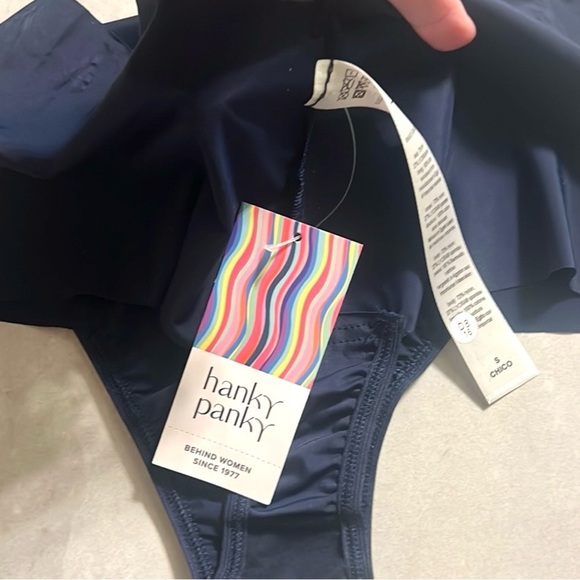 ⭐️NWT,HANKY PANK, BREATHESOFT HI-RISE THONG, Navy Blue, Size Small - Picture 5 of 14